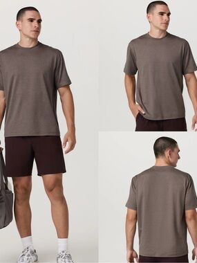Men's Vuori Ponto Crew Neck Short Sleeve Tee - Huckleberry Heather